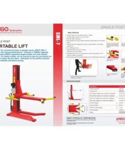 Alternative view of AMGO SML-7 – 7,000 lb Portable Single-Post Car Lift