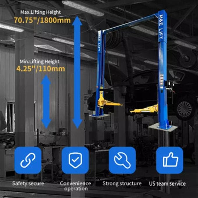 M&E 11,000 lb 2-Post Auto Lift β Heavy-Duty Car & Truck Hoist, 220V - Image 6