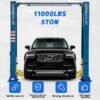 Katool 11,000 lb Clearfloor 2-Post Car Lift – Symmetric Arms, Chain-Drive, 220V