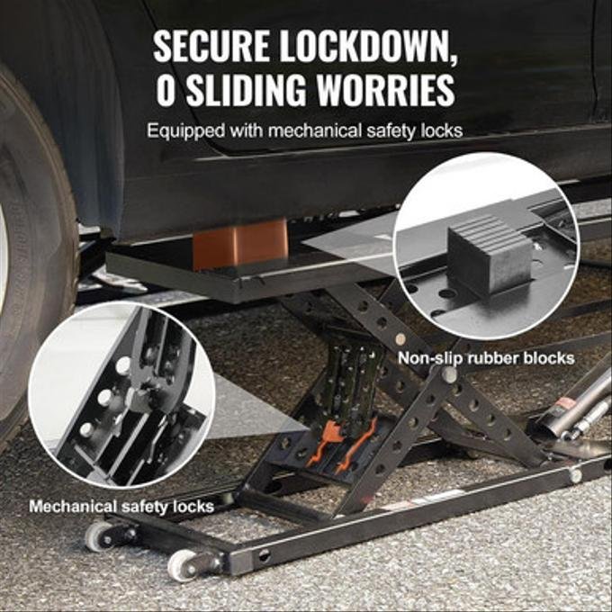 VEVOR 7,000 lb Portable Car Lift β Extended-Length Plate Jack Lift, 26.8" Max Height, 120V - Image 8