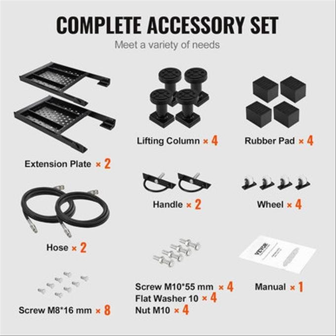 VEVOR 7,000 lb Portable Car Lift β Extended-Length Plate Jack Lift, 26.8" Max Height, 120V - Image 6